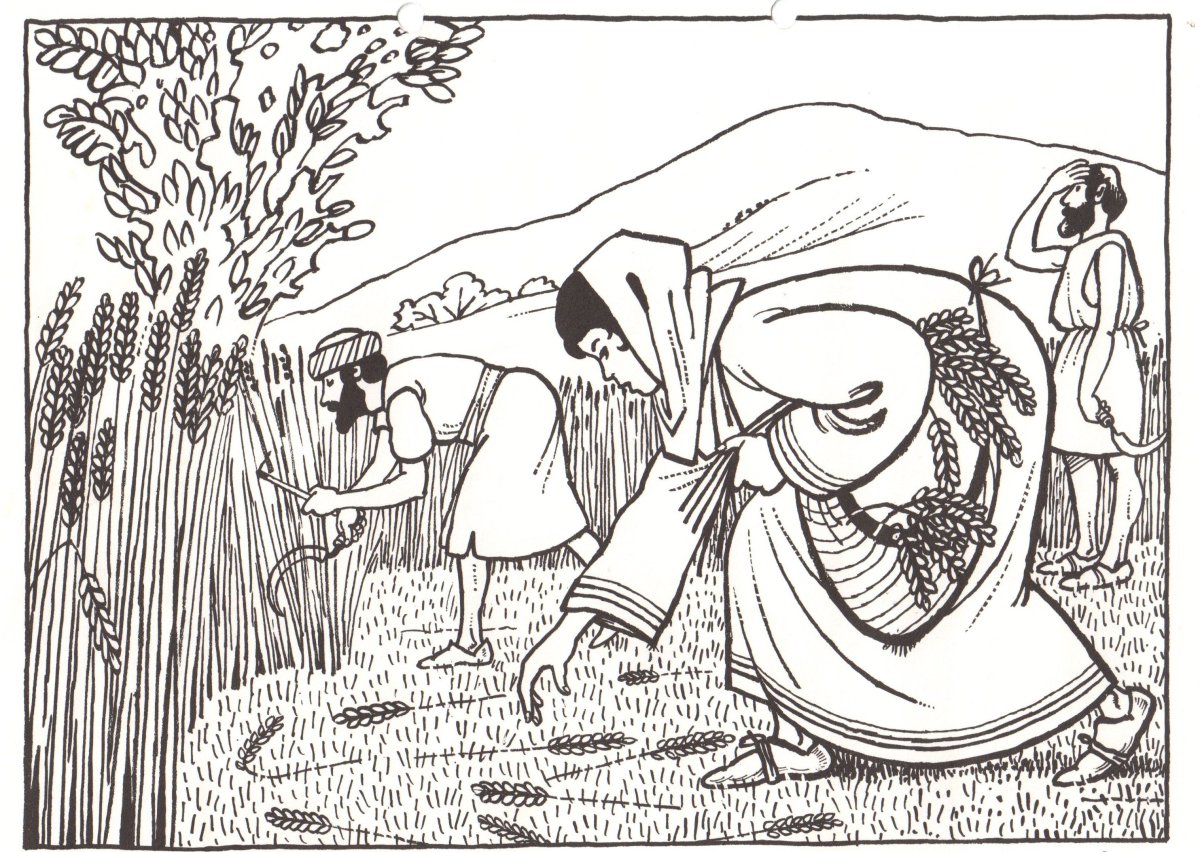 Библейские раскраски Руфь