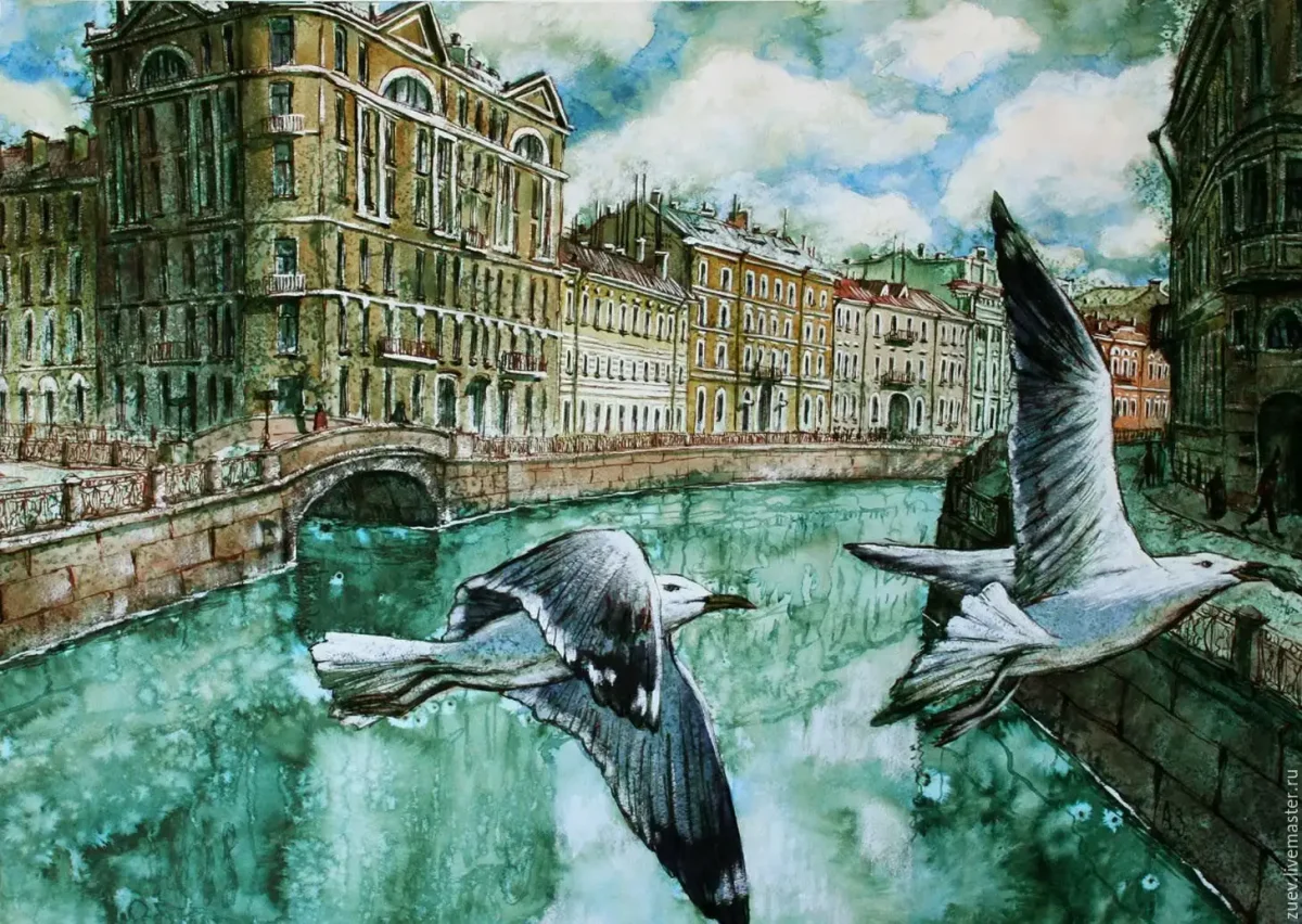 Марина Принцева Акварельное шитье