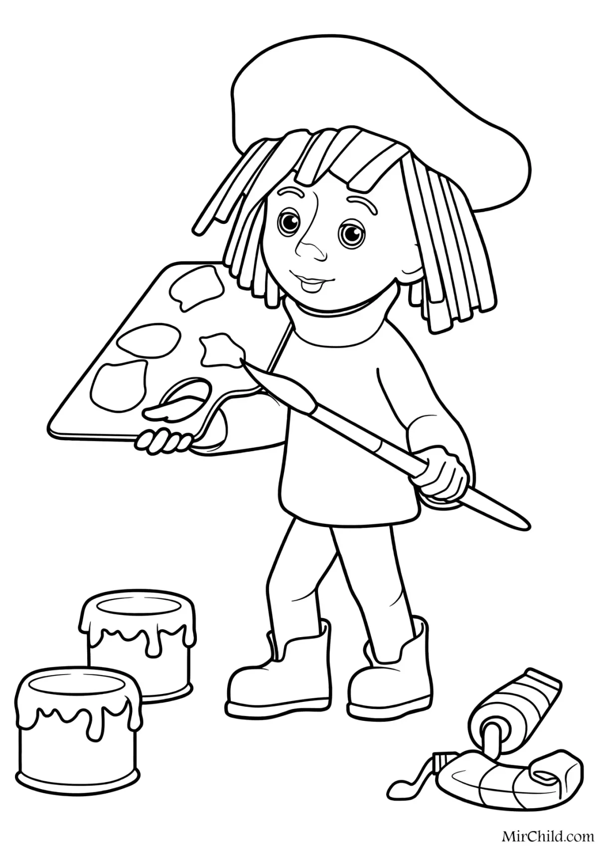 Приключения Незнайки раскраска