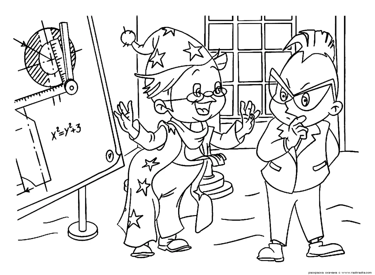 Астроном раскраска для детей