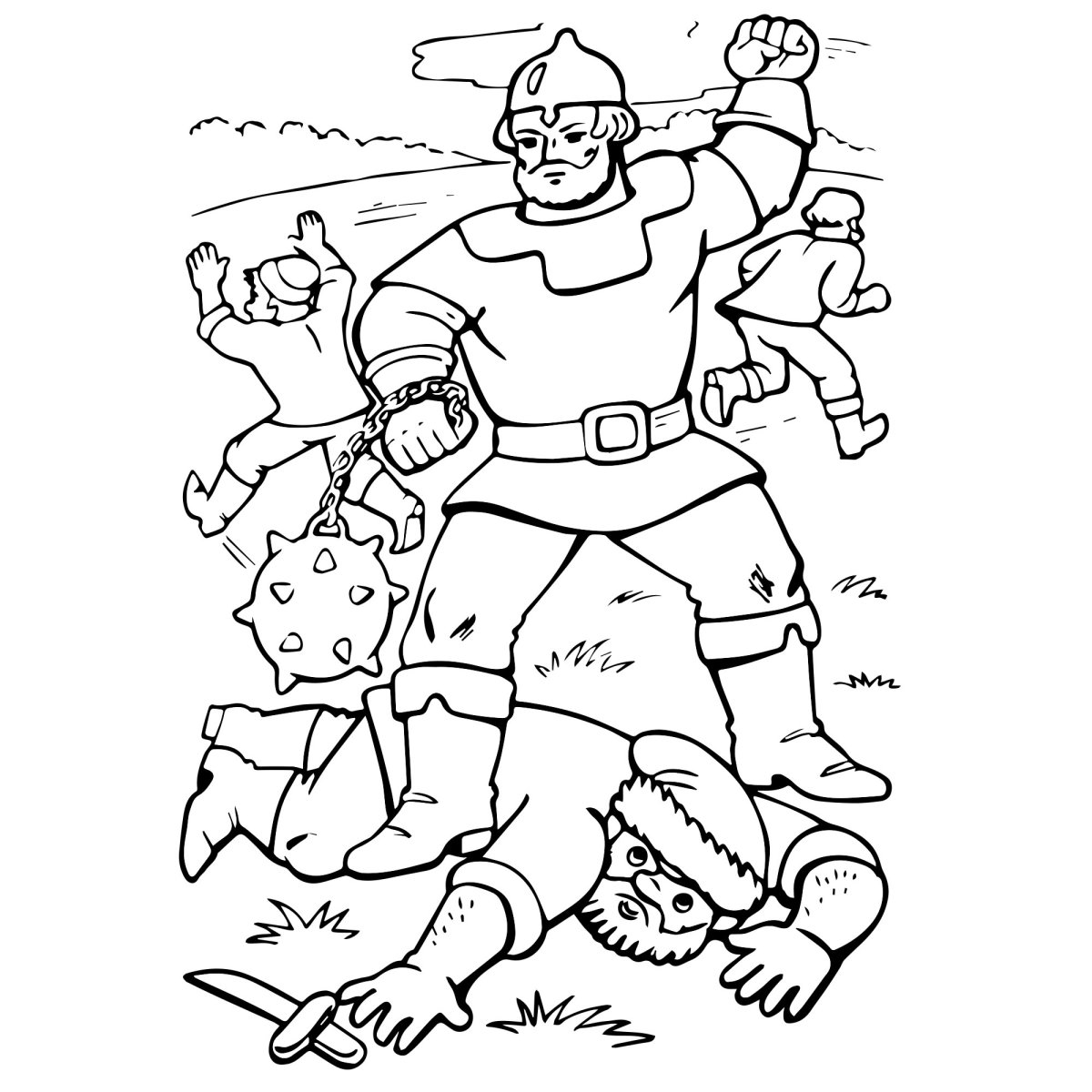 Рыцари. Раскраска