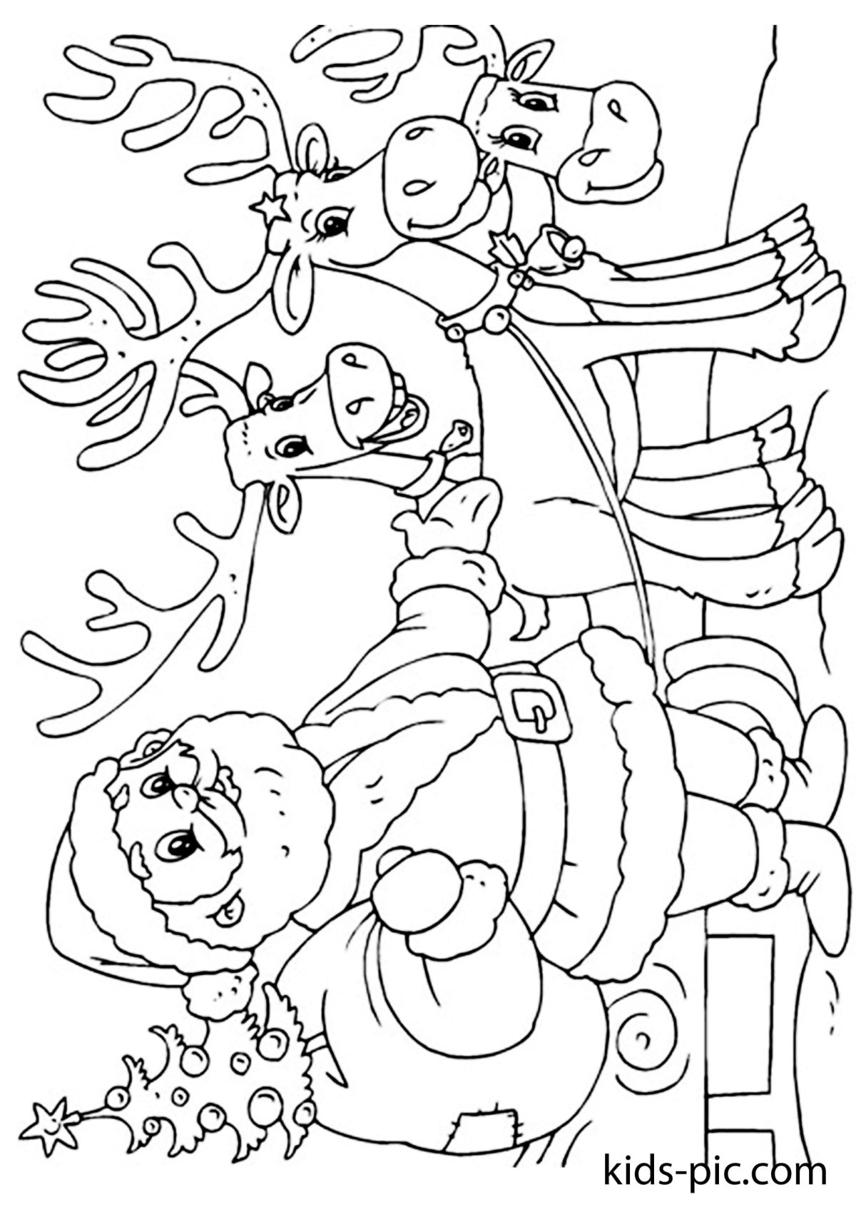 Веселые раскраски новогодние