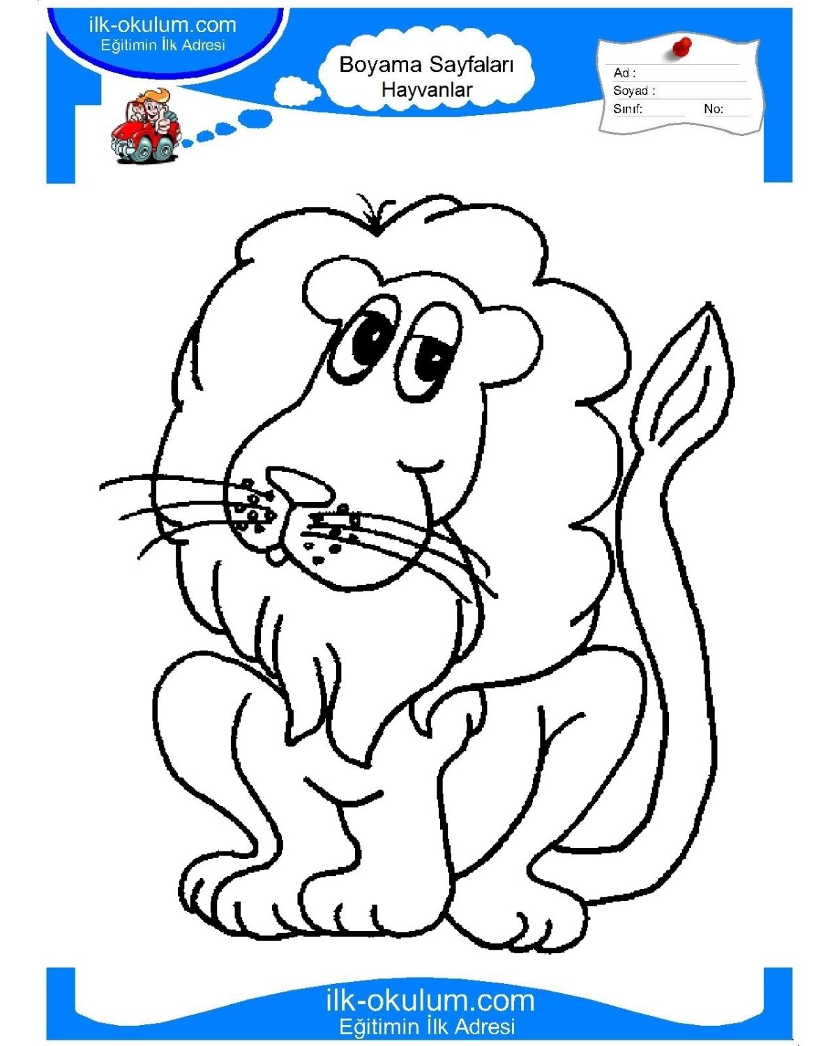 Раскраска Овечка и Лев