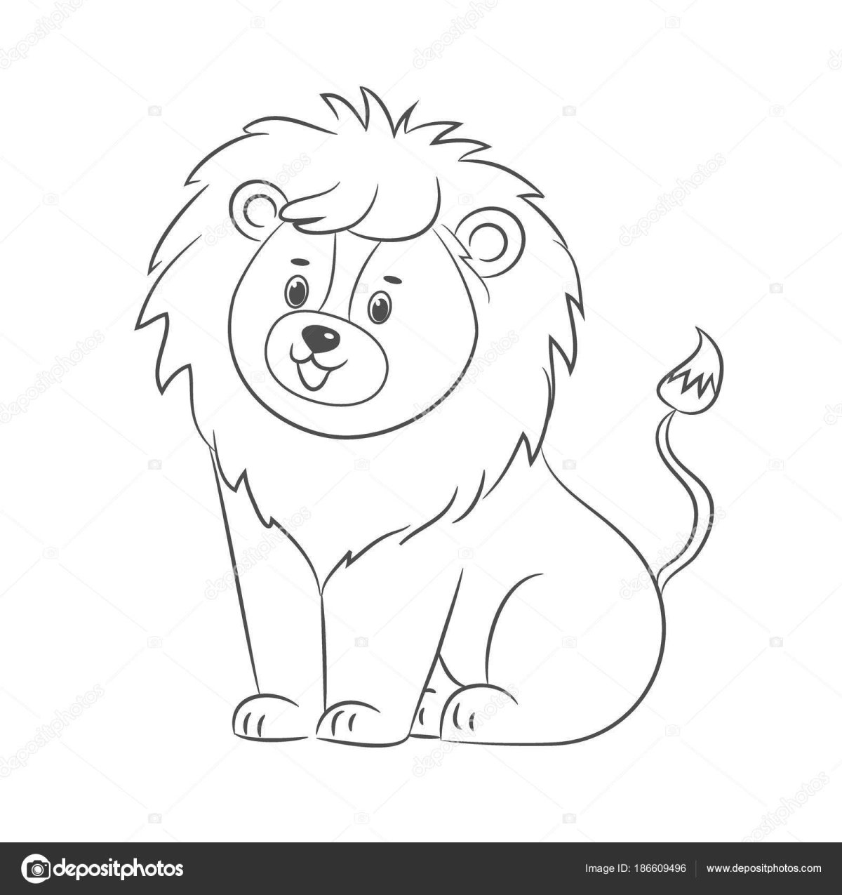 Лев чертеж рисунок