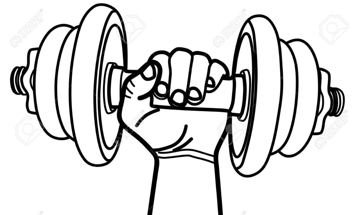 Раскраска гантелей