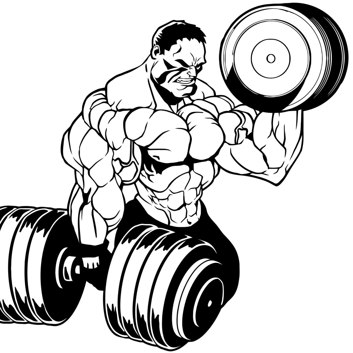 Нарисованный бодибилдинг