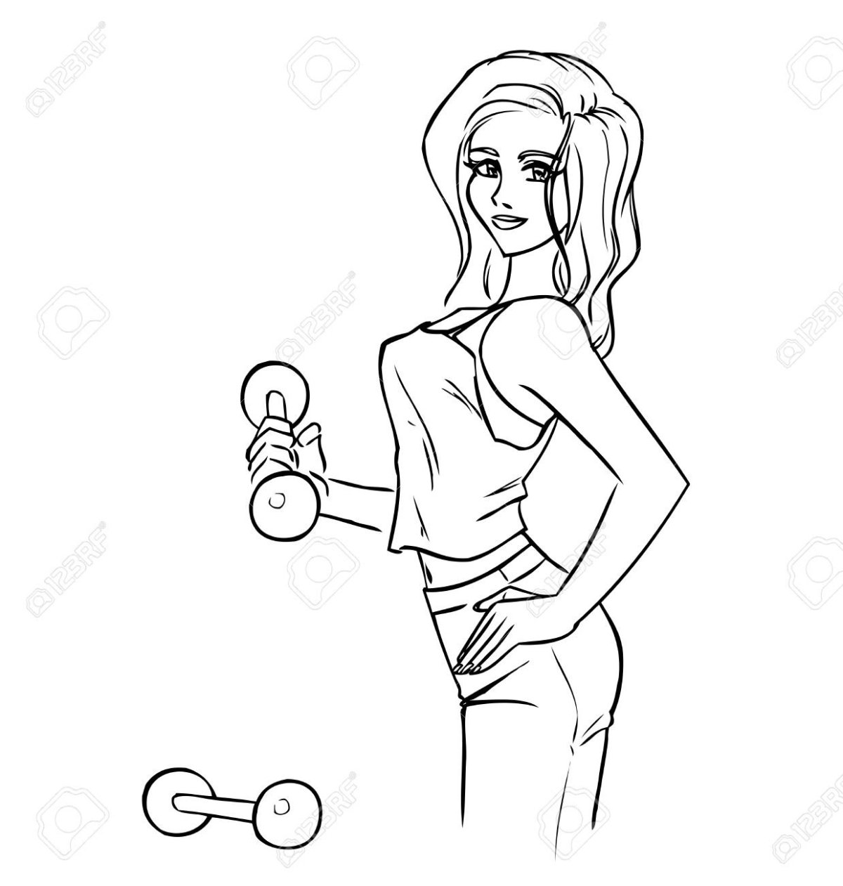 Рисунки для срисовки спортивные девушки