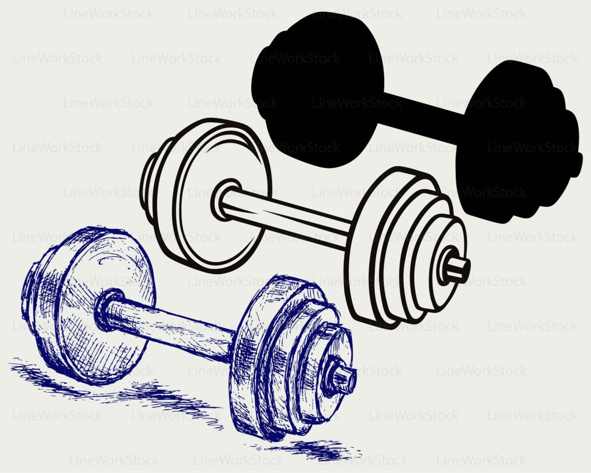 Гантели гири силуэт в