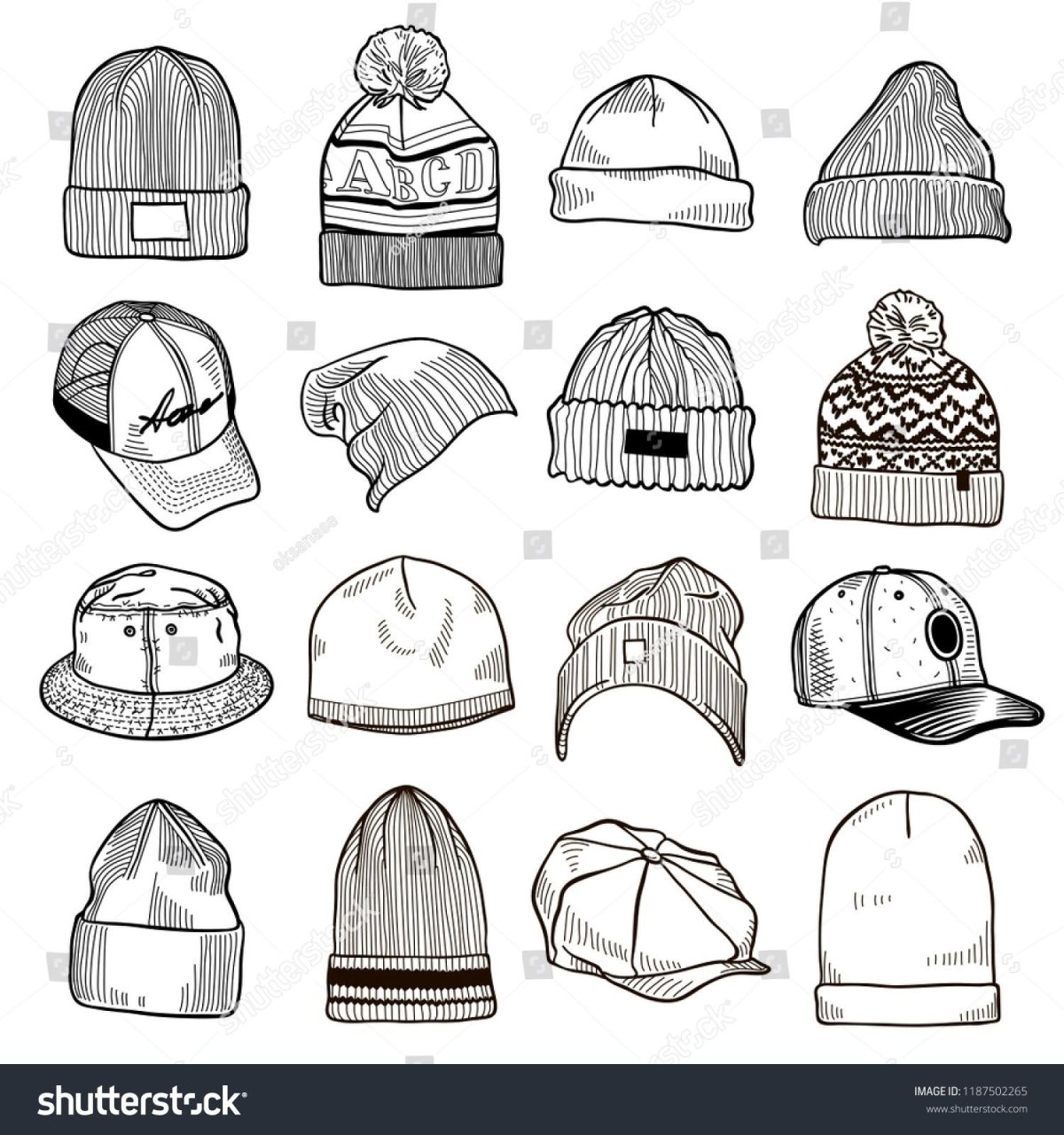 Шапочка раскраска