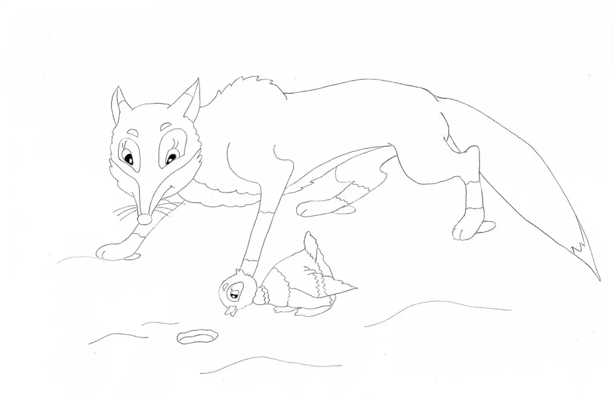 Раскраска сказки серая шейка мамин Сибиряк