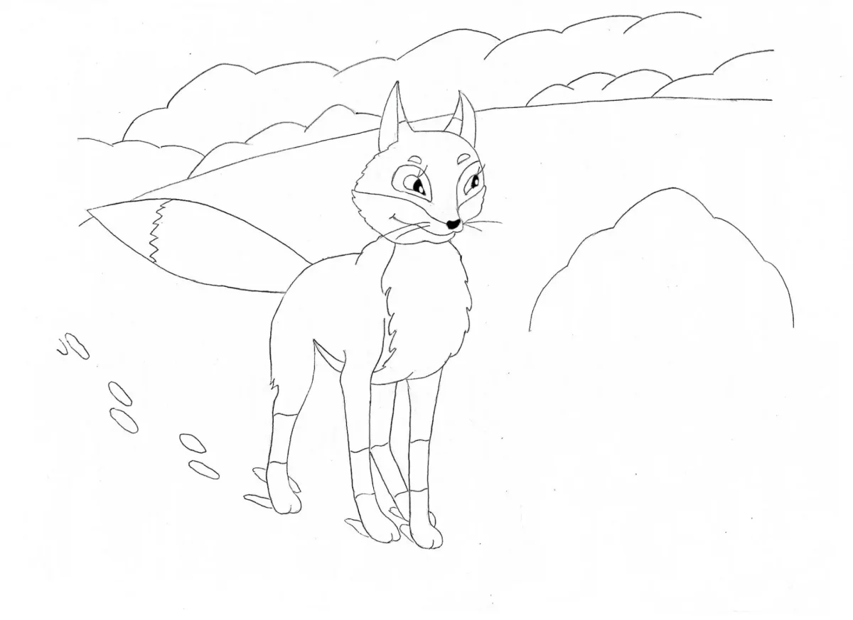 Серая шейка раскраска