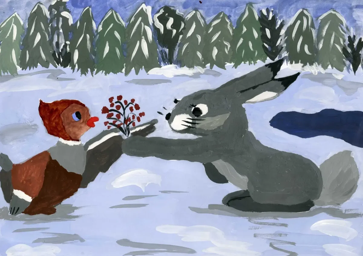 Серая шейка раскраска