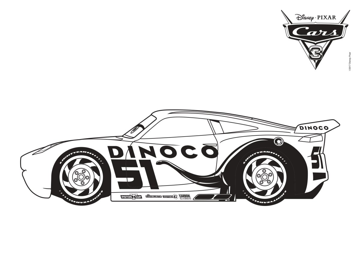 Крус Рамирес Тачки раскраска