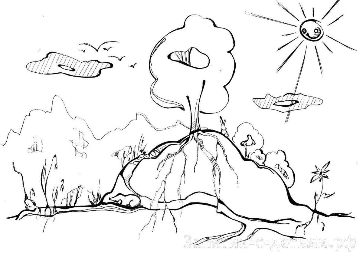 Земля раскраска