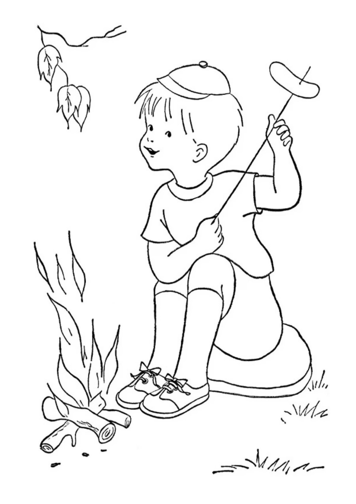 В лесу. Раскраска