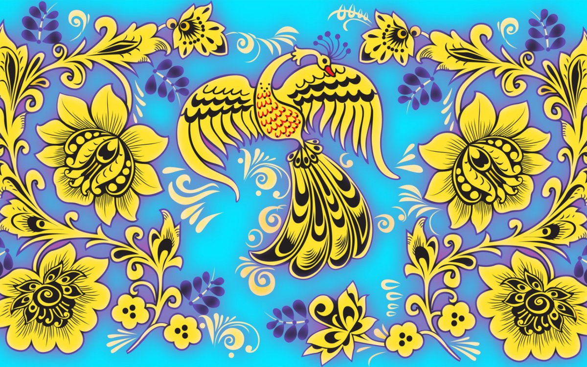 Хохломская роспись Жар птица