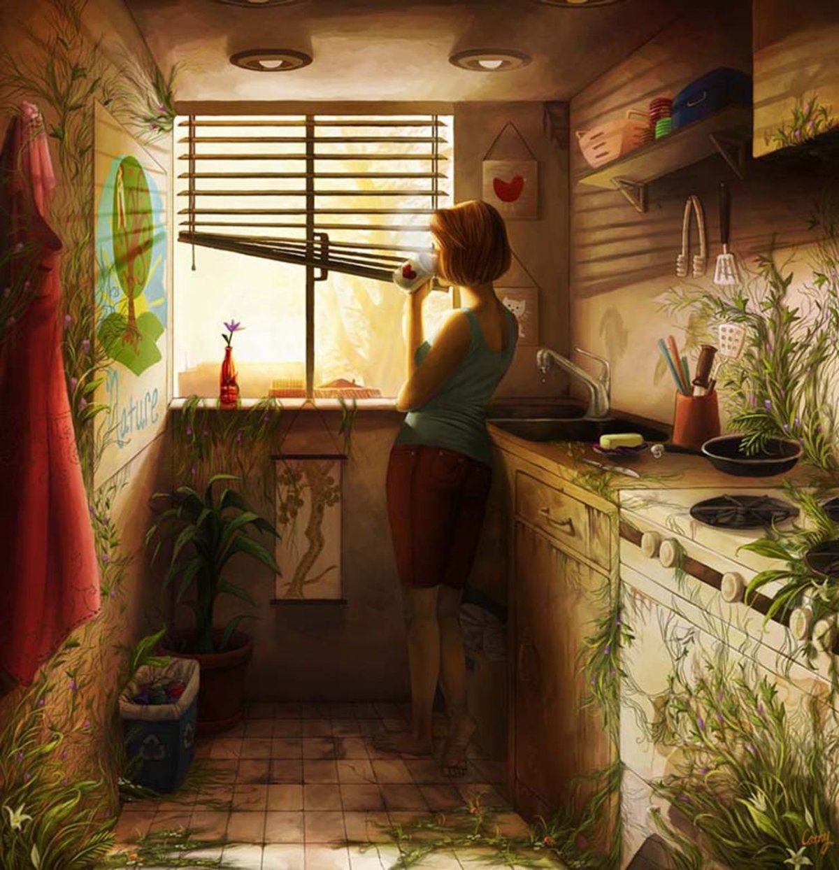 Уютные летние иллюстрации