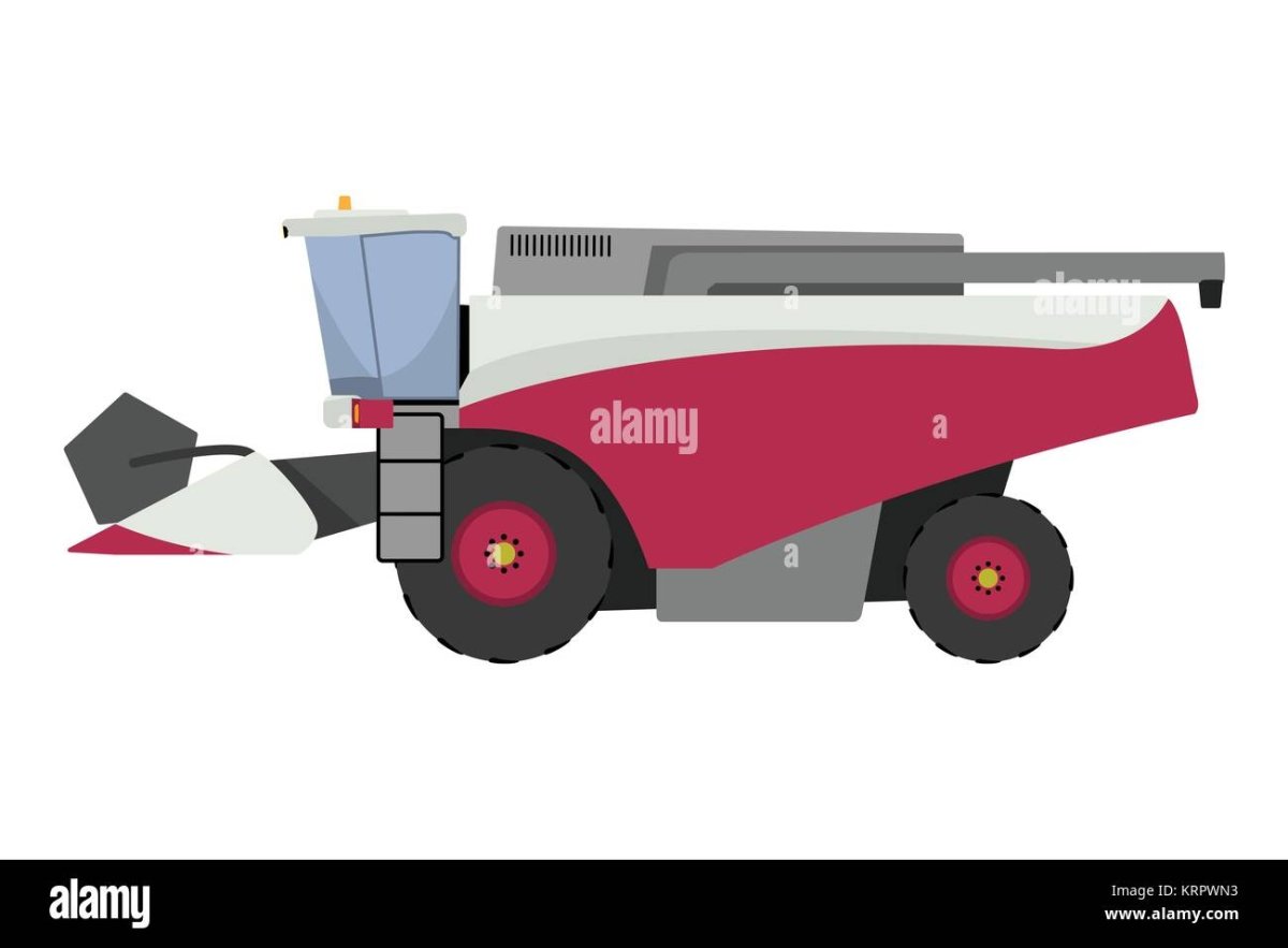 Комбайн вектор на белом фоне