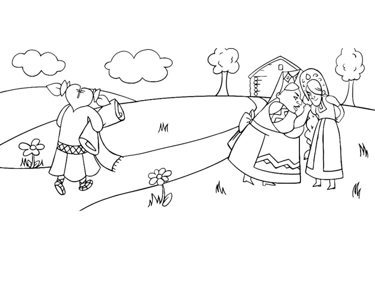 Крошечка Хаврошечка раскраска