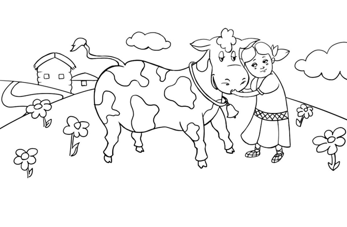 Крошечка Хаврошечка раскраска