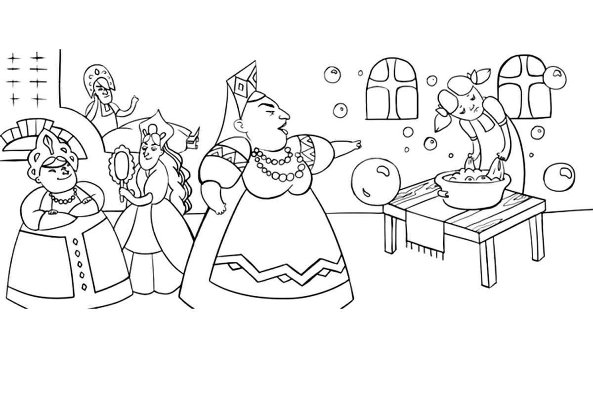 Раскраски к сказке Хаврошечка