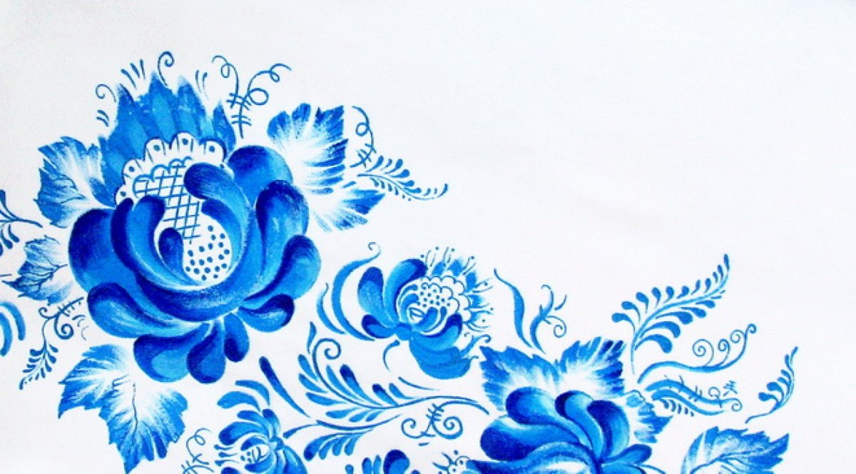 Росписи русские народные Гжель