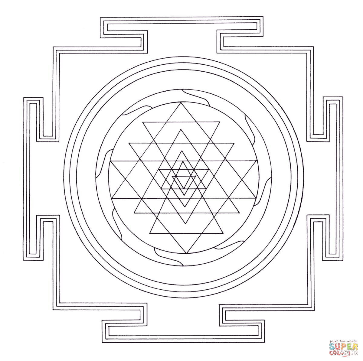 Тибетская Шри Янтра Мандала