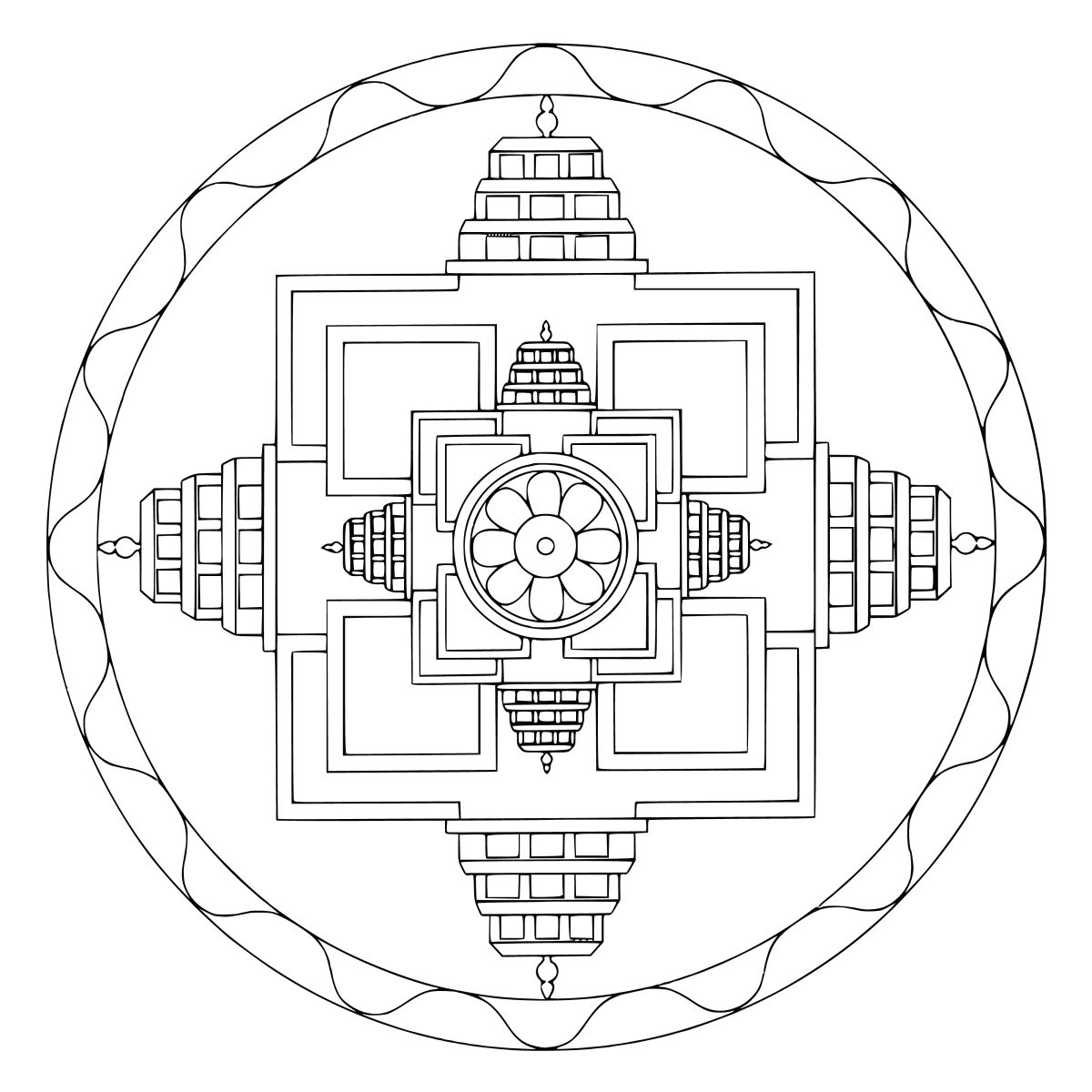 Шри Янтра схема