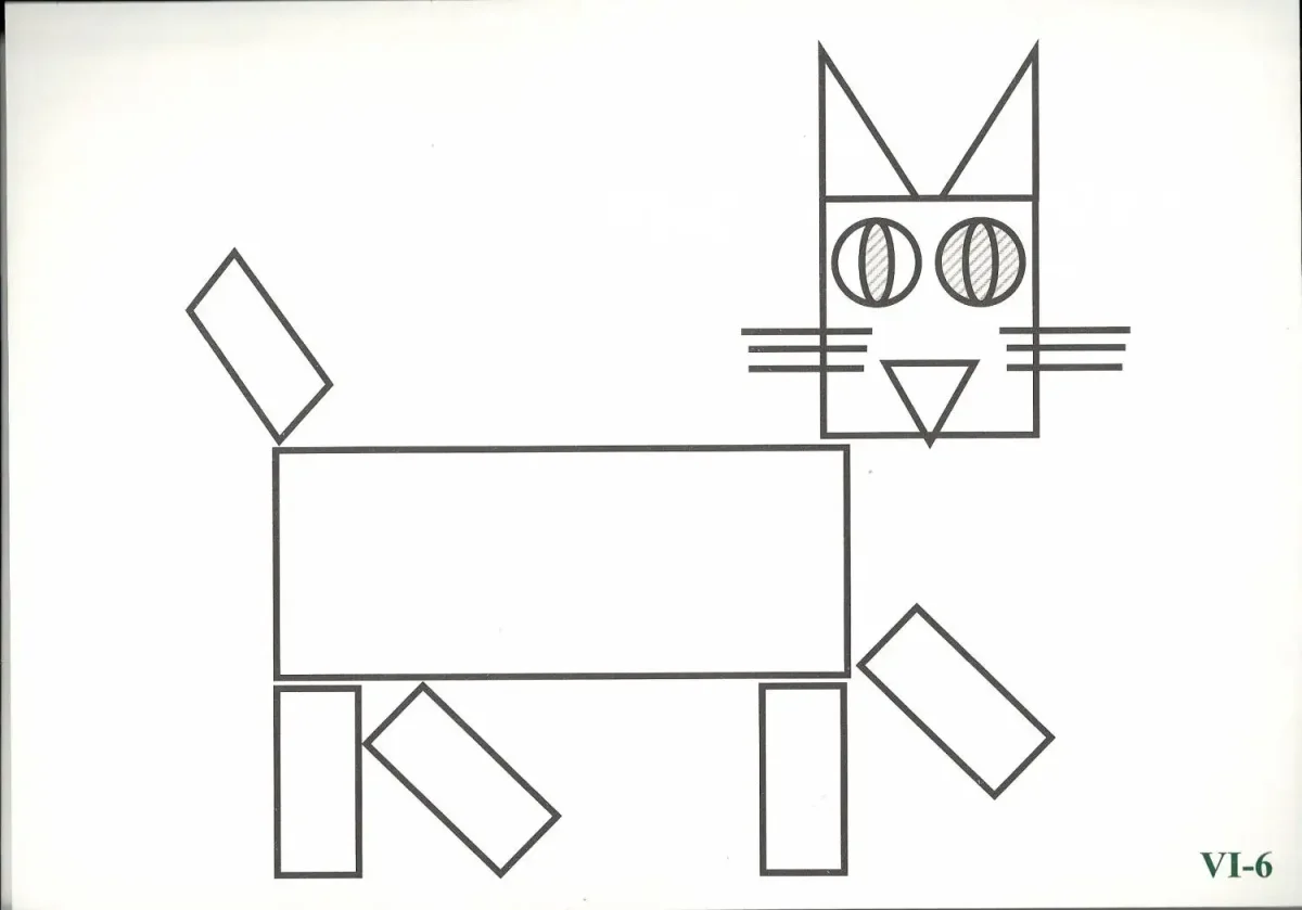 Звери из геометрических фигур