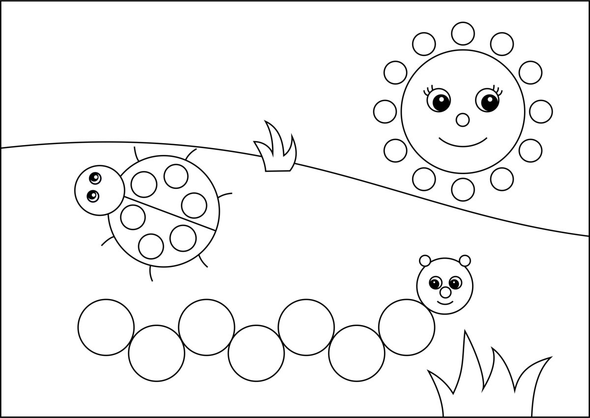 Гусеница поэтапное рисование