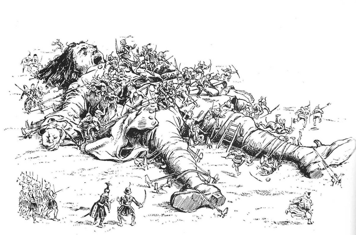 Путешествие Гулливера в Лилипутию рисунок