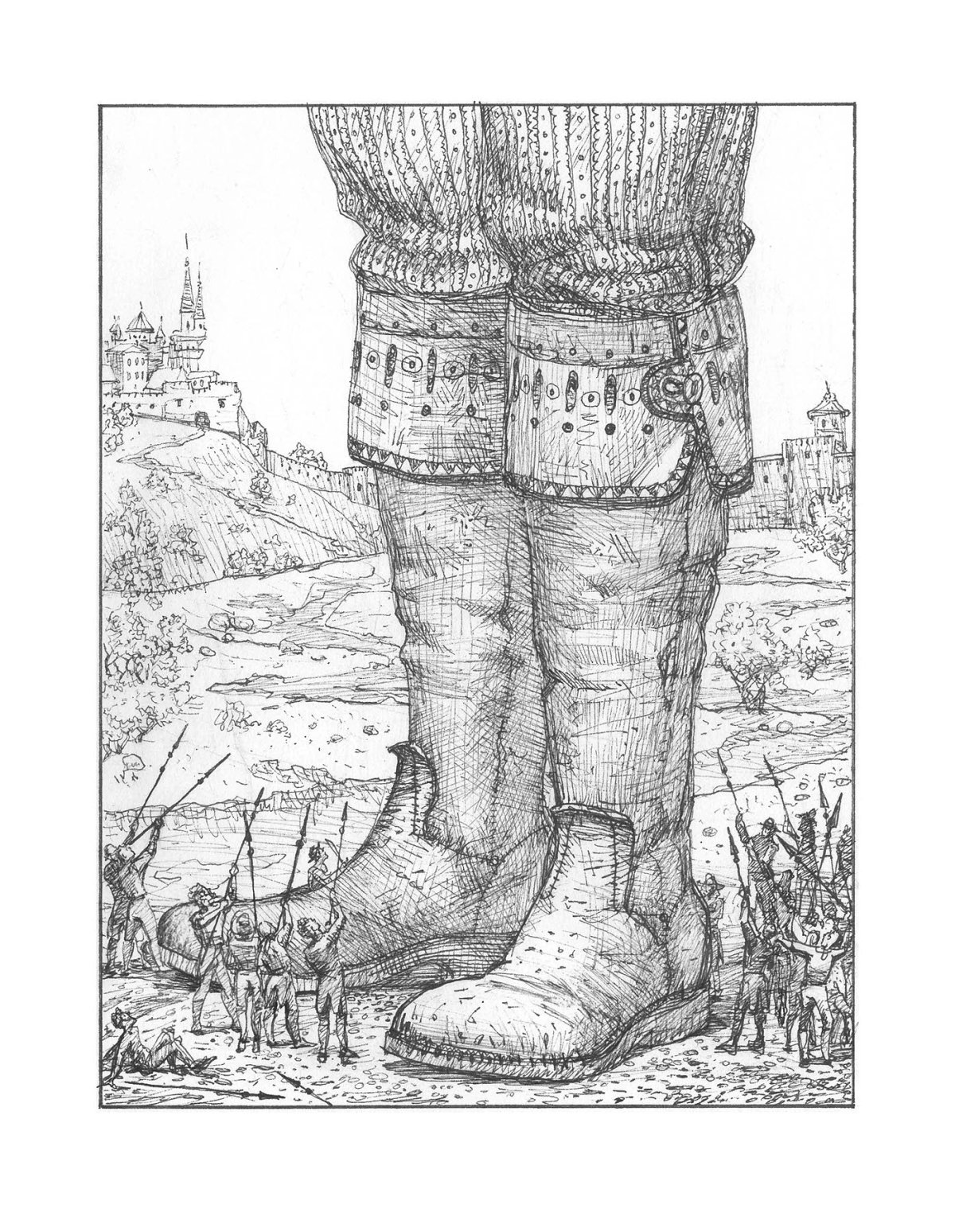 Раскраска приключения Гулливера