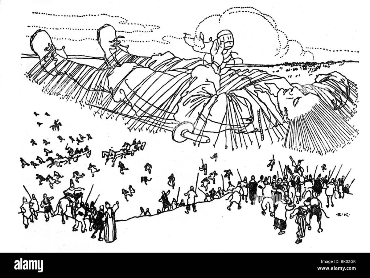 Гулливер раскраска для детей