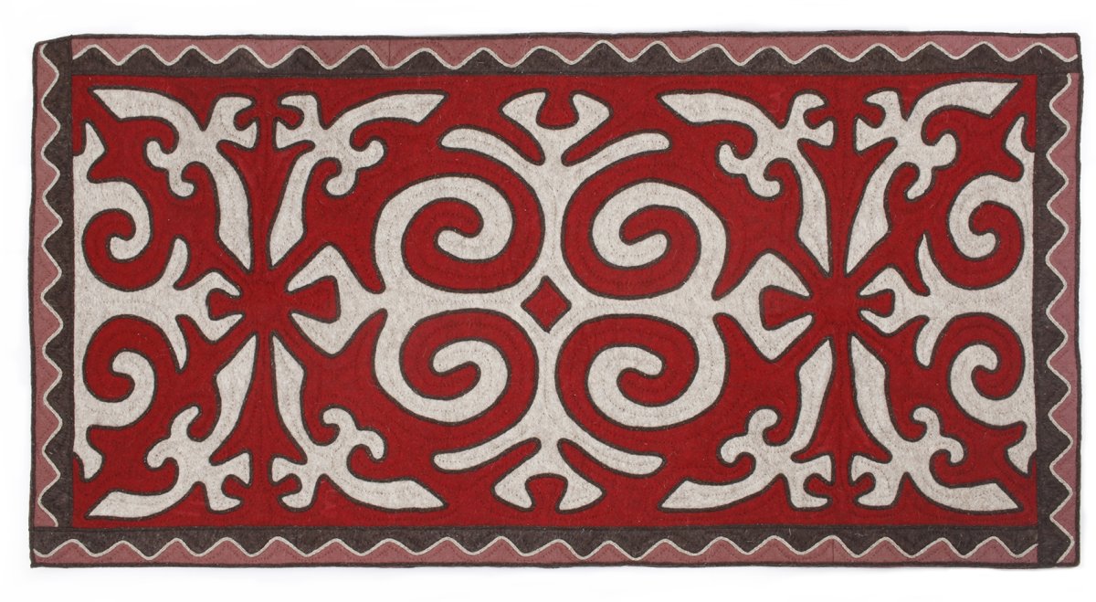 Кыргызский орнамент шырдак вектор