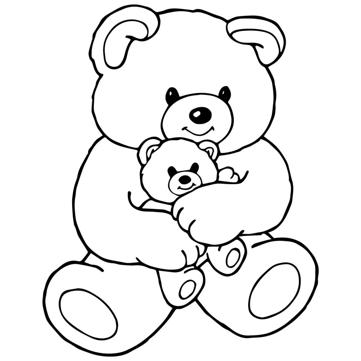 Медвежонок раскраска для детей