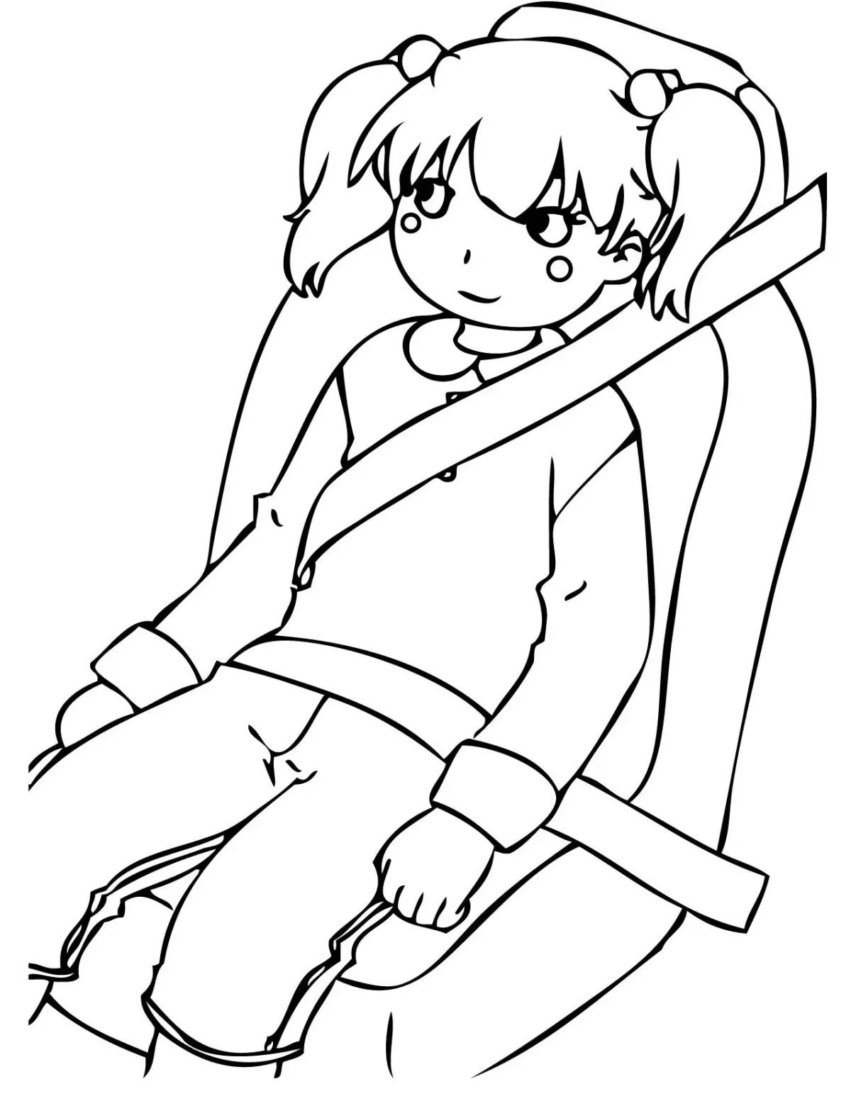 Раскраска автокресло детям