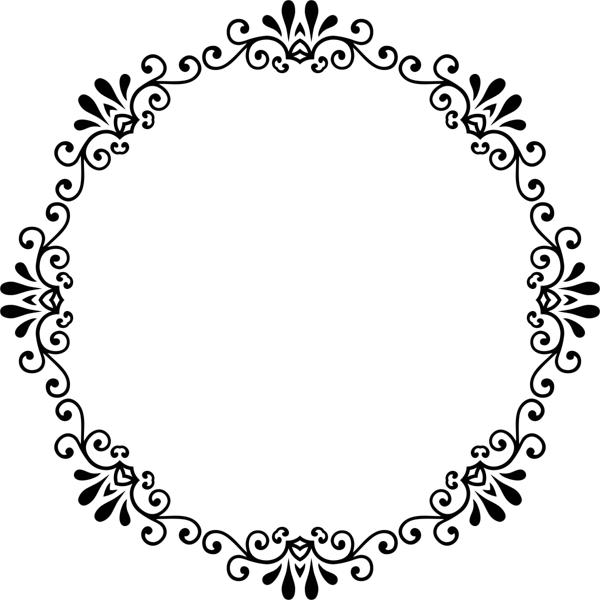 Круглая Узорная рамка