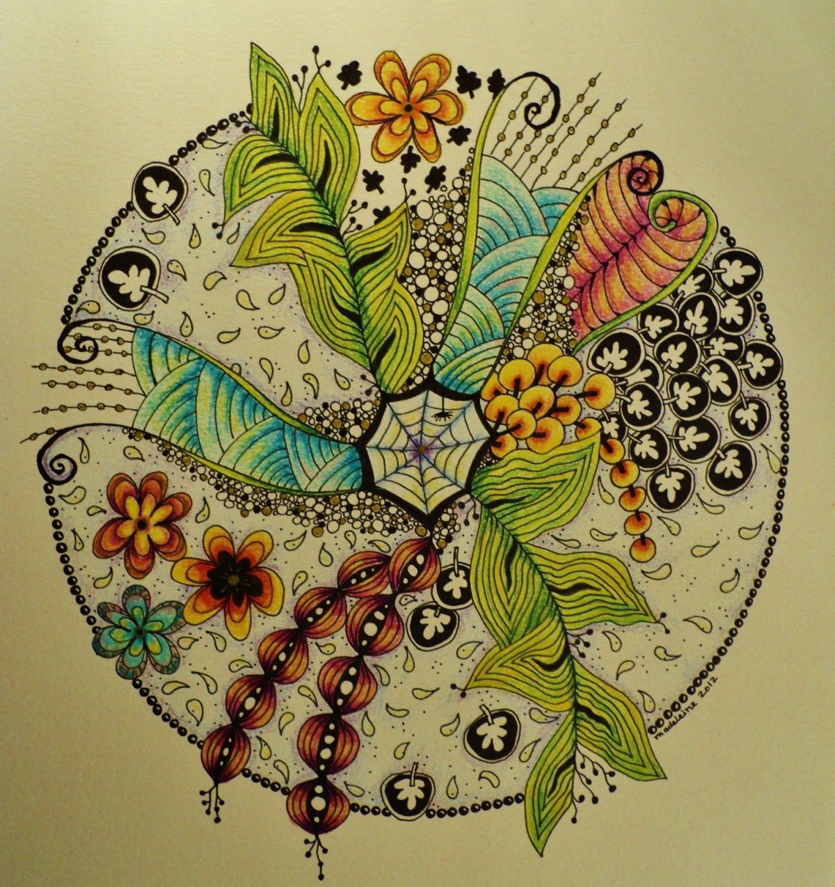 Грифонаж + Зентангл