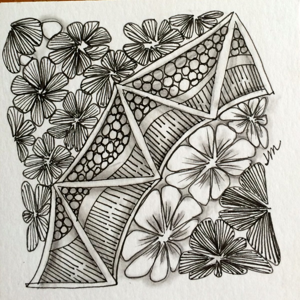 Зентангл растительные узоры