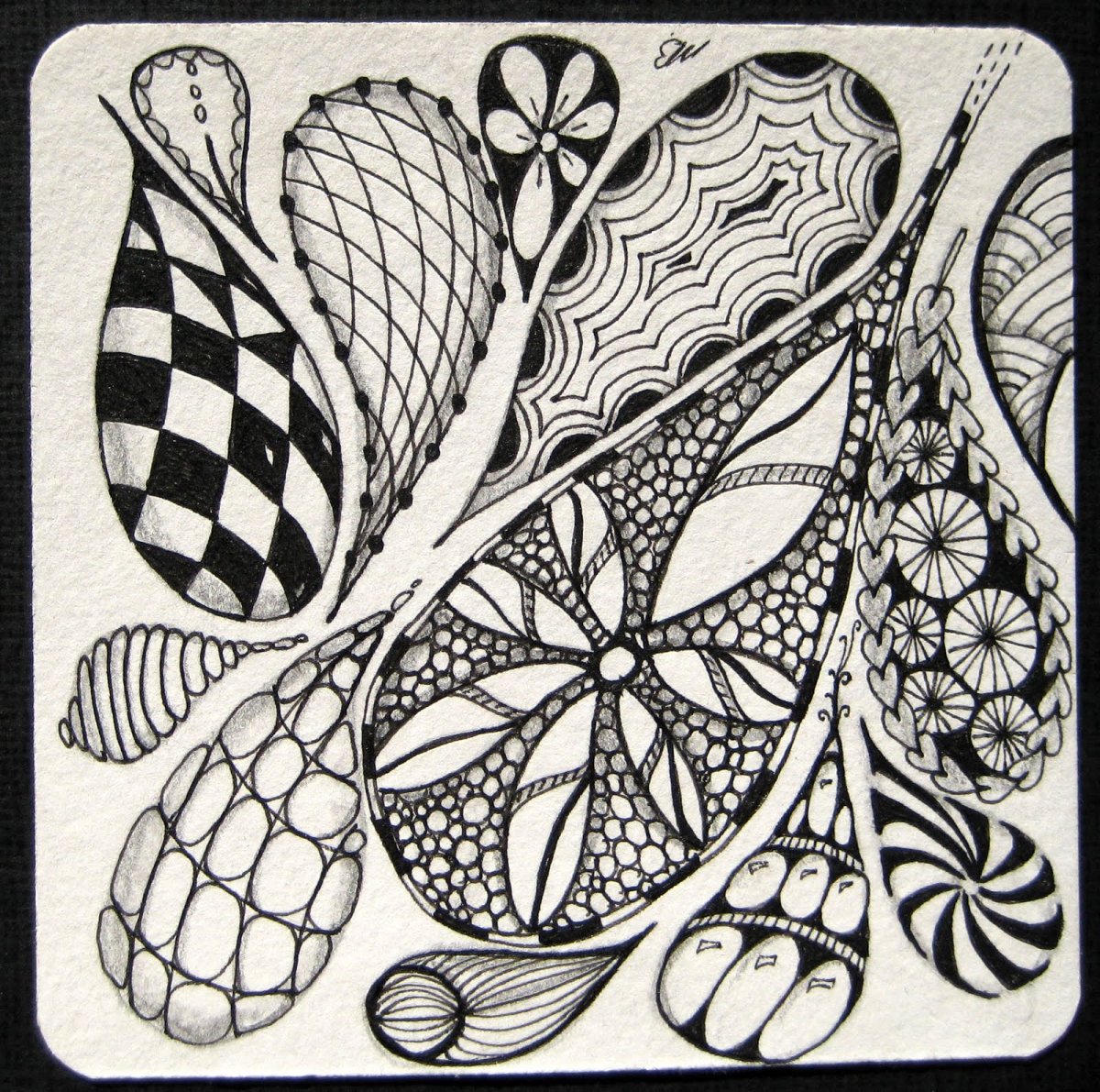 Грифонаж + Зентангл