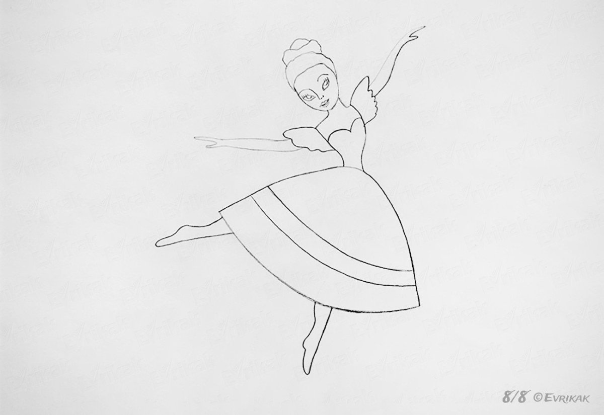 Раскраска кукла балерина