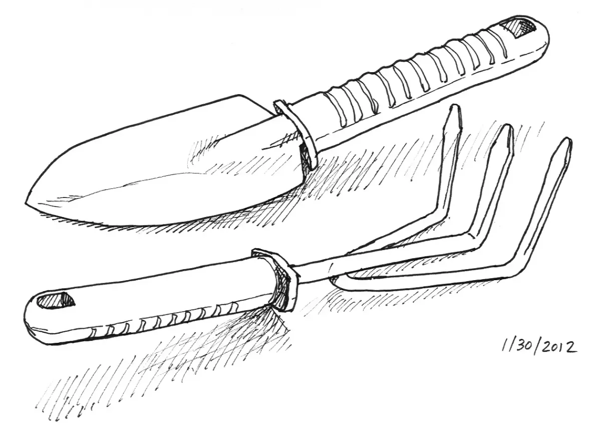 Садовый инвентарь фон