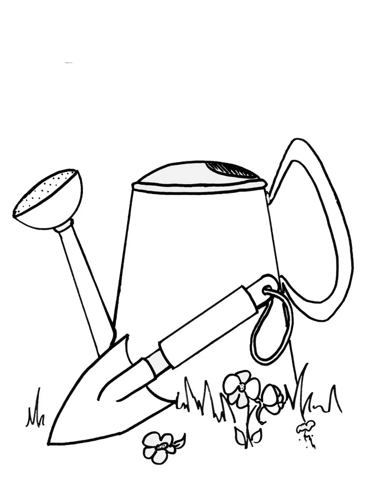 Садовые инструменты раскраска