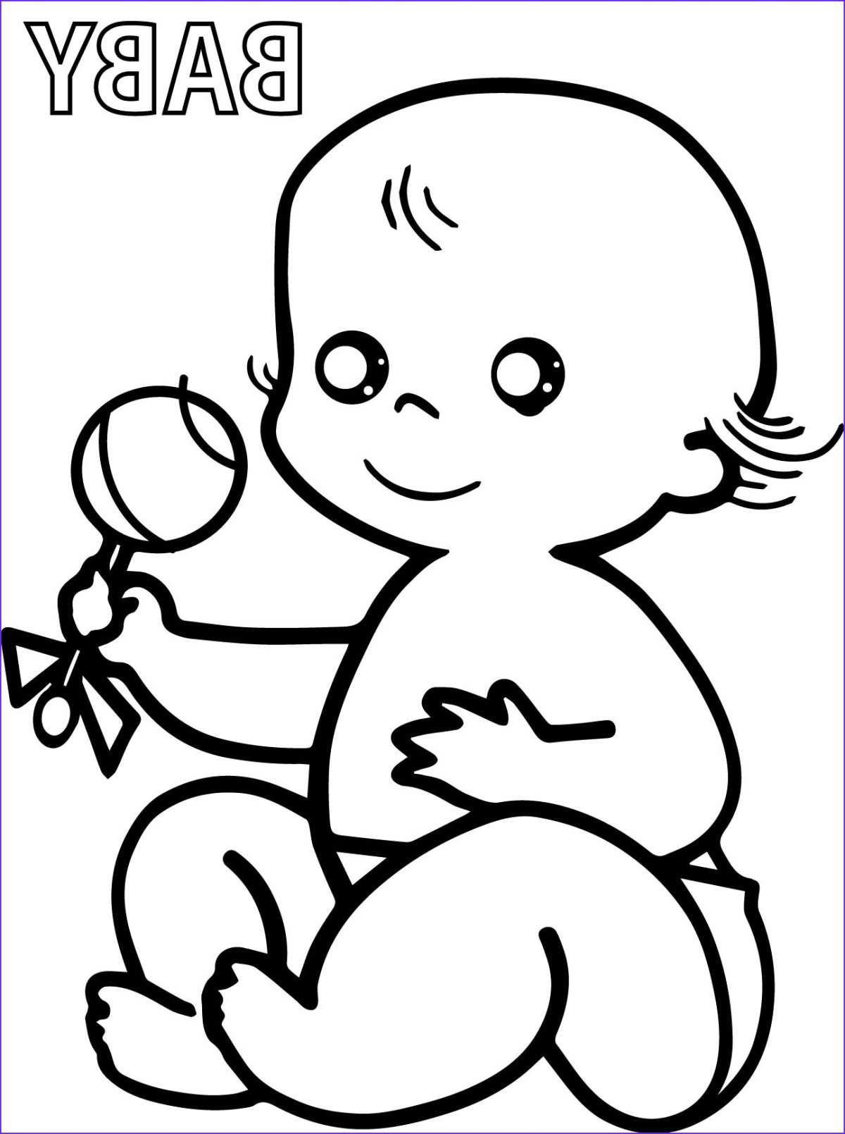 Малыш в коляске эскиз