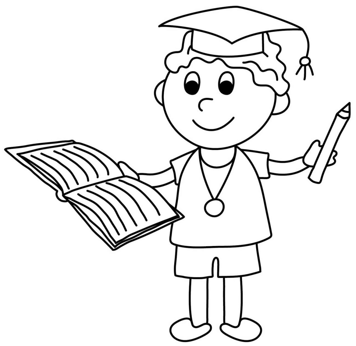 Ученик раскраска для детей