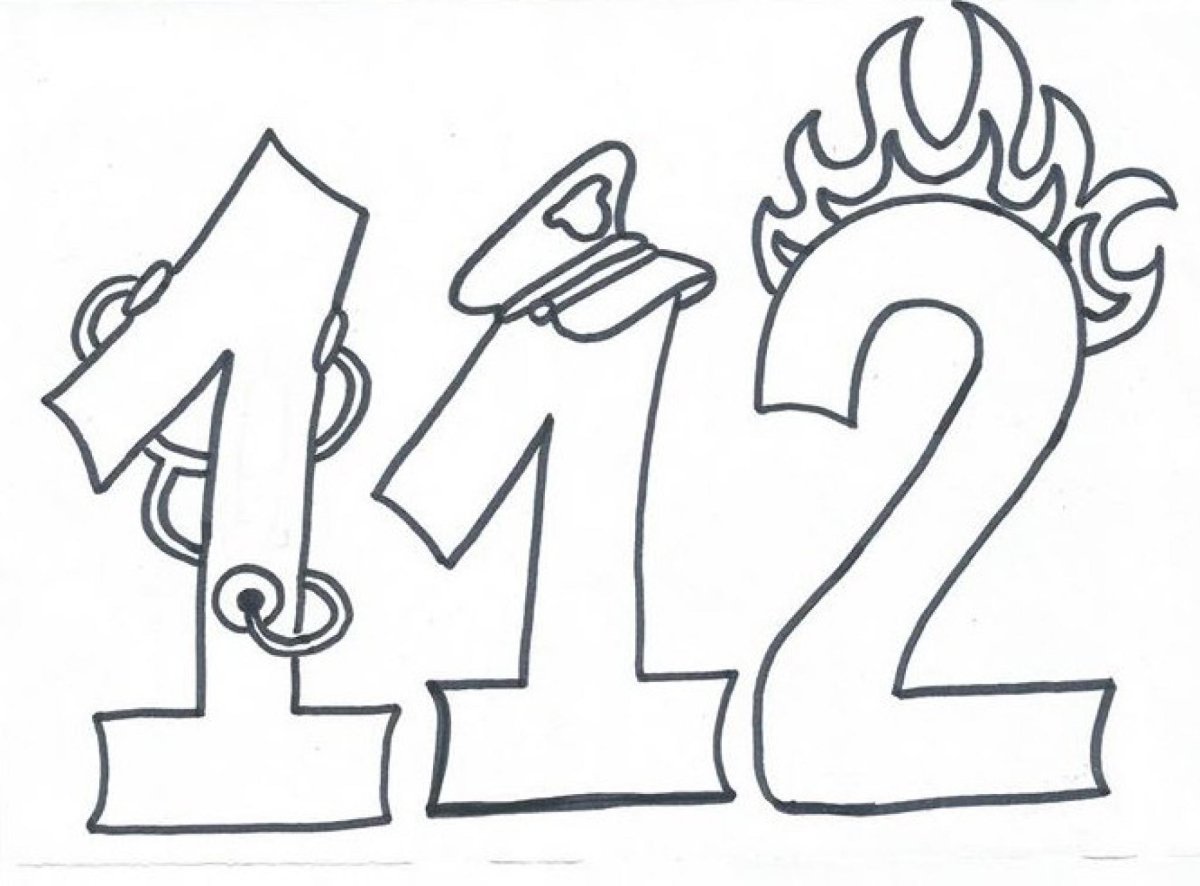 Раскраска цифры 101