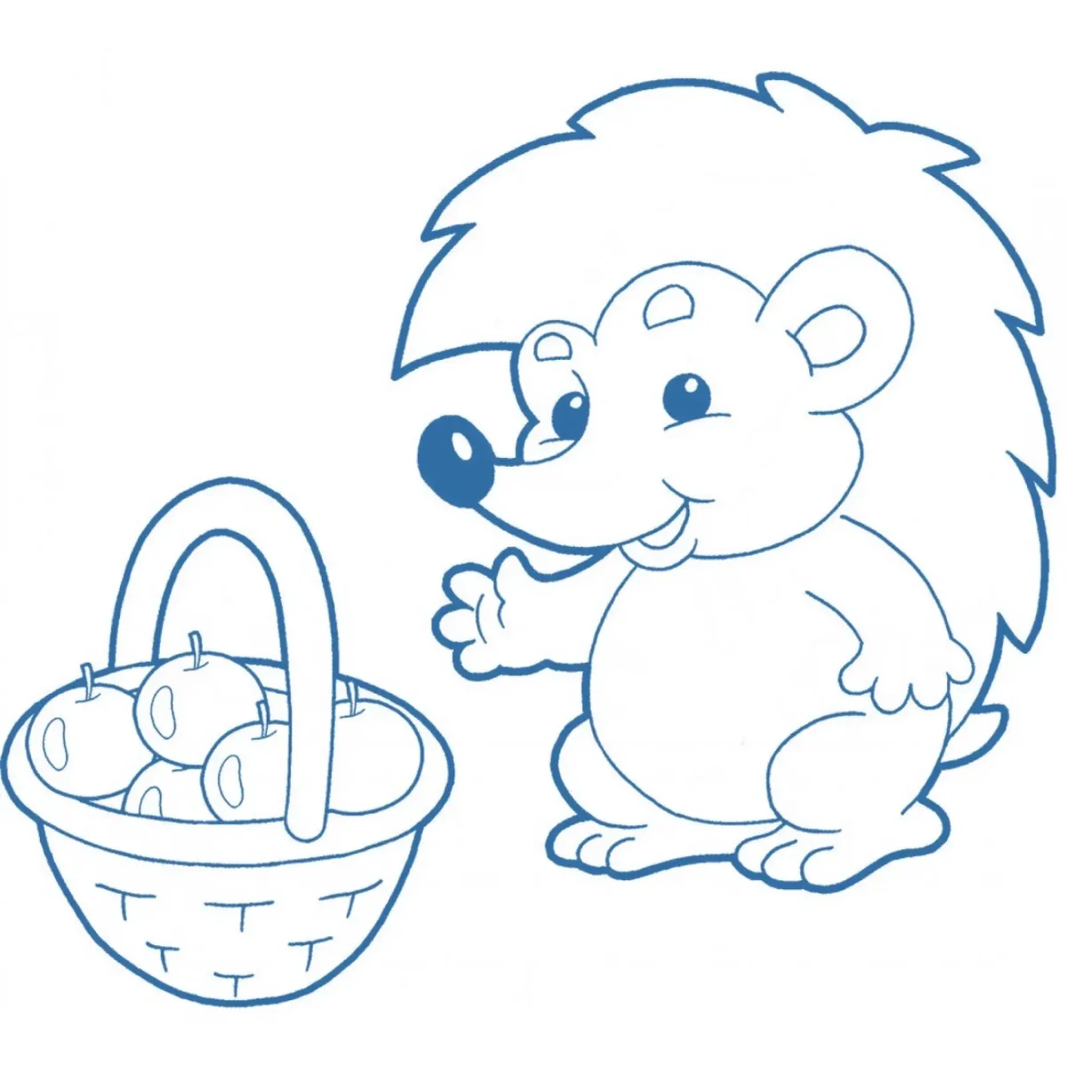 Раскраски ежики милые