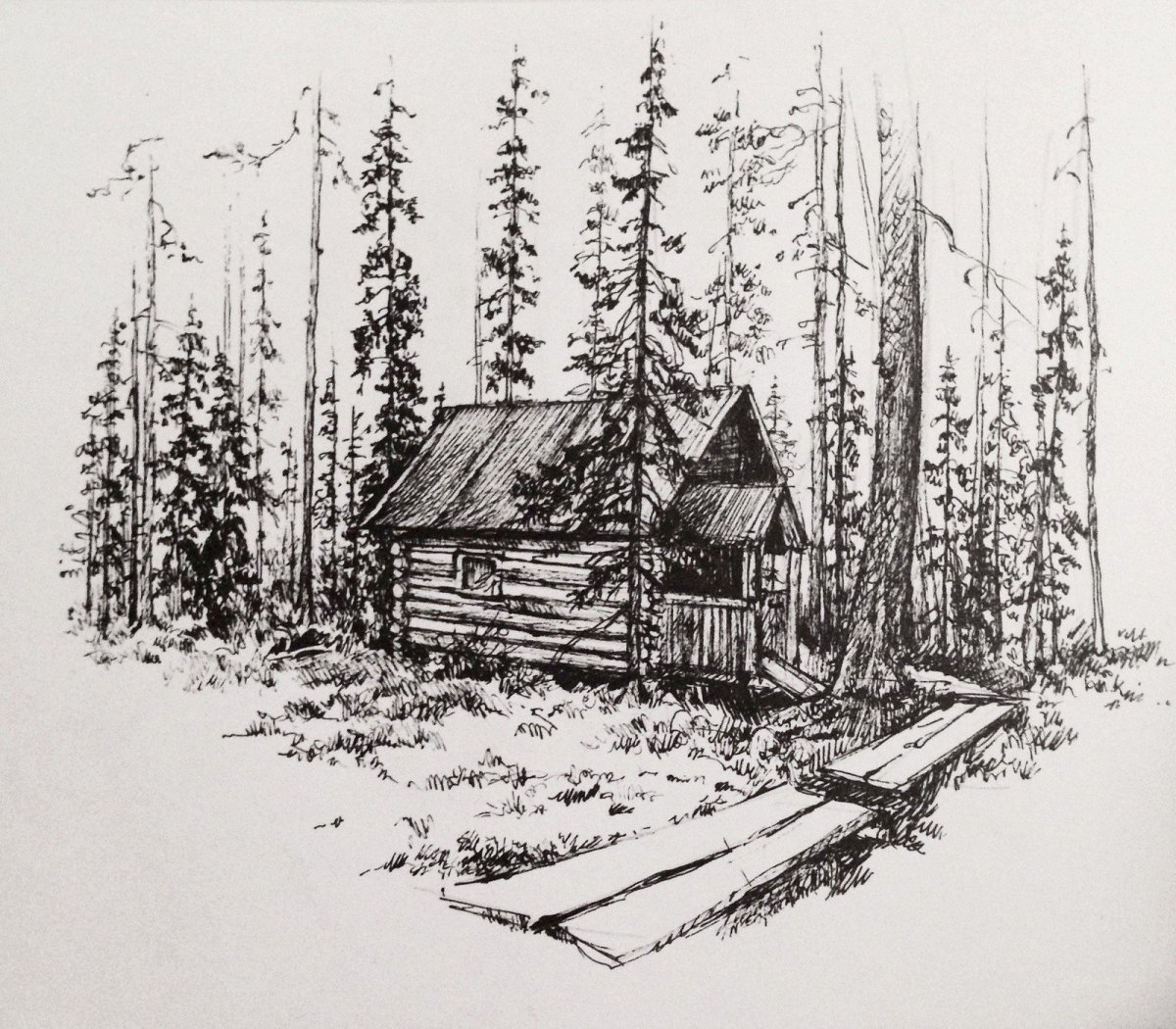 Раскраска. У реки