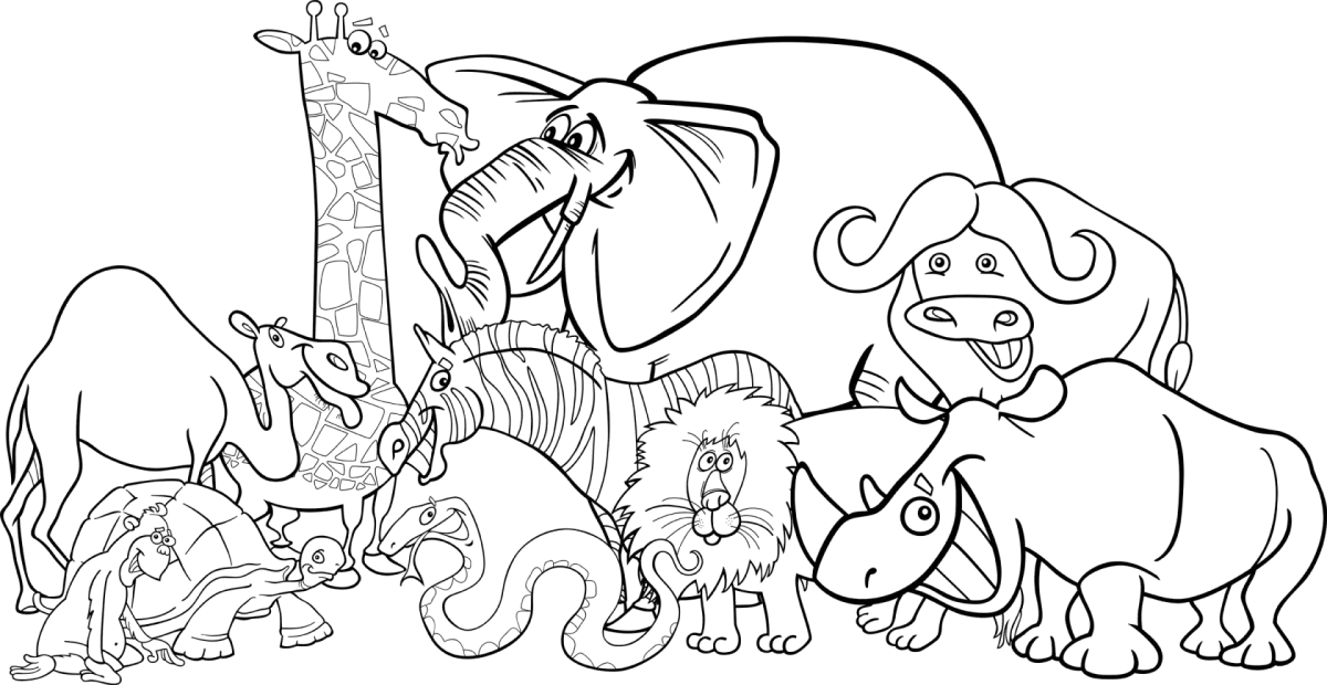 Куприн слон раскраска