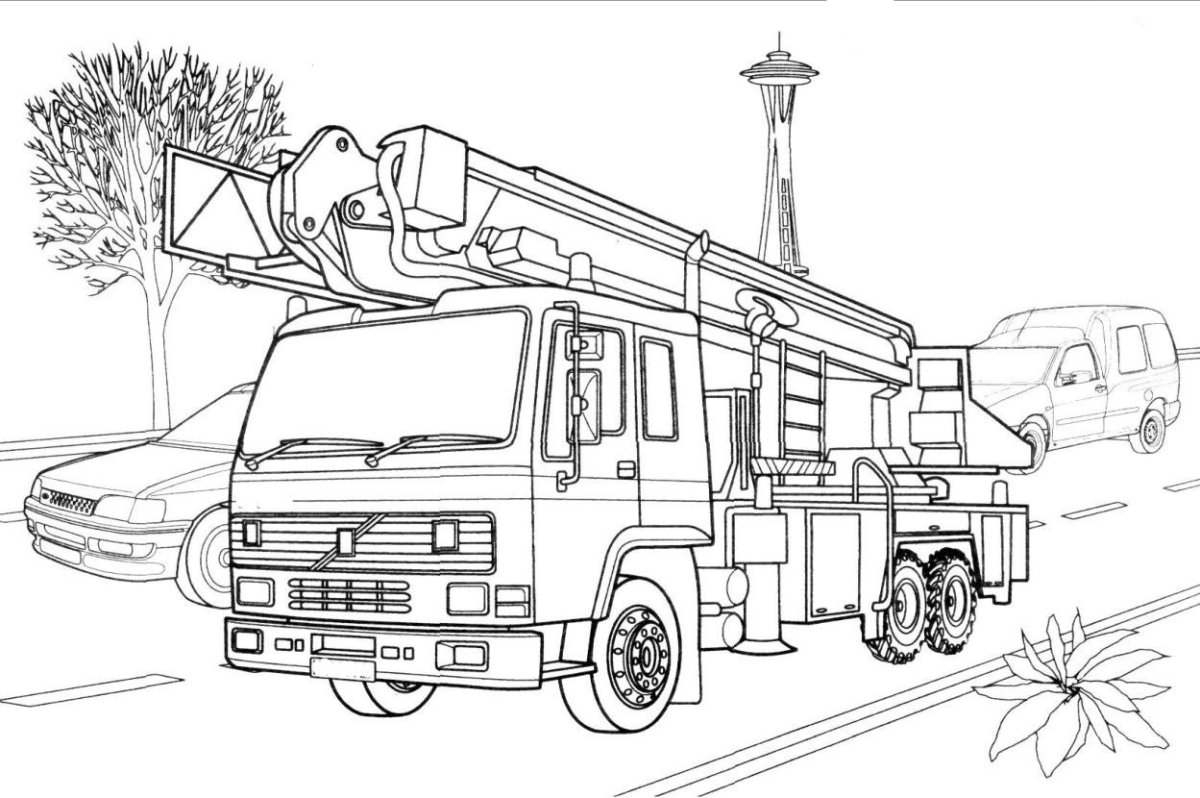 Раскраска пожарная машина